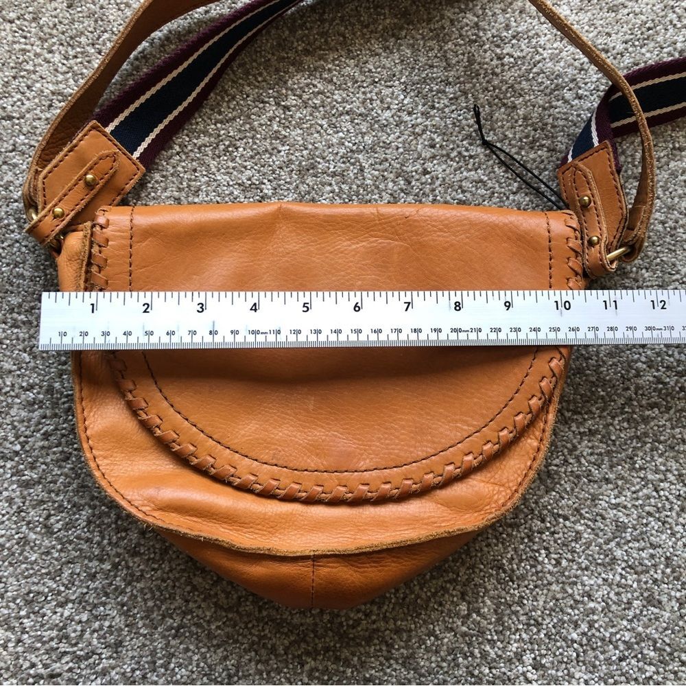 MARGOT NEW YORK BROWN GENUINE LEATHER SHOULDER BAG - Picture 11 of 13